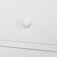 HOMCOM Set 2 Comodini in Legno Bianco con 1 Cassetto e 1 Armadietto in Stile Rétro per Camera da Letto, 35x30x49cm(m-8)