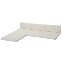 Outsunny Outdoor Cushion Pad Set for Rattan Furniture, 7 Piece Garden Furniture Cushions ONLY, Cream(m-11)