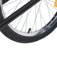 HOMCOM Remorque de Transport Velo Cargo avec reflecteurs et Housse Amovible Rouge/Noir(m-8)