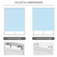 Outsunny Senkrechtmarkise Balkonmarkise Vertikalmarkise Windschutz Seitenrollo Sichtschutz mit Handkurbel Polyesterstoff+Aluminium Cremeweiß 200 x 120 cm(m-4)