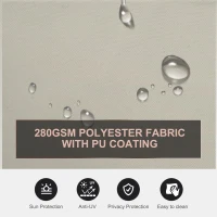 Outsunny 6 x 2m Retractable Sun Side Awning Screen Fence Patio Garden Wall Balcony Screening Panel Outdoor Blind Privacy Divider – Cream White(m-4)