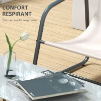 Outsunny Salon de jardin 4 pièces 4 personnes avec canapé 2 places, 2 fauteuils et 1 table basse plateau verre trempé(m-5)