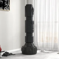 SPORTNOW Standboxsack, Boxdummy, versetzbare Trefferflächen, befüllbare Basis, schwarz, 56L x 56B x 175H cm(m-7)