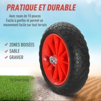 Outsunny Chariot sit on top kayak chariot de transport pliable pour bateaux canoë ou kayak charge max. 70 Kg alu. mousse antidérapante(m-5)