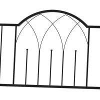 Outsunny Arche à rosiers Banc de Jardin 2 Places 2 en 1 dim. 115L x 59l x 203H cm métal époxy Noir(m-8)