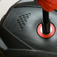 AIYAPLAY Saco de Boxeo para Niños de +5 Años con Guantes de Boxeo Altura Ajustable de 88-124 cm y Base Rellenable Negro(m-9)