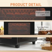 HOMCOM Air Fryer Oven, 20L Mini Oven, Multifunction Countertop Convection Oven with 16 Presets, Adjustable Temp and Time, 1400W(m-8)