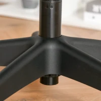 Vinsetto Bürostuhl mit Wippenfunktion Kopflehne Home-Office-Stuhl höhenverstellbarer Schreibtischstuhl ergonomisch 360°-Drehräder Schaumstoff Nylon Schwarz 64 x 64 x 100-109,5 cm(m-9)