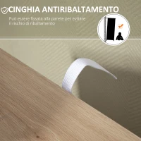 HOMCOM Mobile Bagno con 4 Cassetti, Armadietto a 2 Livelli e Maniglie Ritagliate, in Truciolato, 54x29x83 cm(m-7)