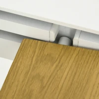 Outsunny Gartentisch Outdoor-Tisch, wetterbeständig, Holzoptik, 160 x 80 x 75cm, Braun + Weiß(m-9)