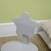 HOMCOM Juego de Mesa y 2 Sillas de Madera para Niños Mesa Redonda Ø59x50 cm y Sillas Ø28x51 cm Muebles Infantiles Gris(m-9)