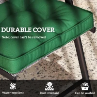 Outsunny Set of 4 42 x 42cm Outdoor Seat Cushions - Green(m-5)