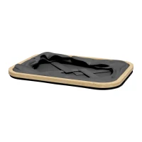 HOMCOM Cesto de la Ropa Sucia Plegable 36 L con Asas para Baño Dormitorio Lavadero 44,3x33,3x26,5 cm Negro(m-9)