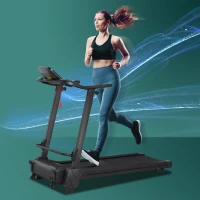 HOMCOM Tapis de course électrique pliable 1-14 Km/h 750 W écran LCD 5 programmes inclinaison réglable noir(m-2)