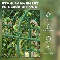 Outsunny Großer Rankbogen, Vogelschutznetz, einfache Montage, Metall, 43 x 182 x 183 cm(m-6)