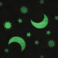 AIYAPLAY 2 in 1 Kids Folding Bed Armchair with Glow in The Dark Cosmic Design, Washable Cushion and Cover, Pink(m-9)