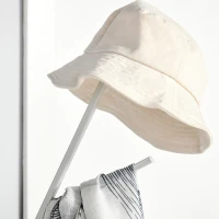 HOMCOM Garderobenständer Kleiderständer mit Ablage und 8 Haken Jackenständer Moderner Garderobe für Kleidung Hut Tasche, Wohnzimmer, Weiß(m-8)