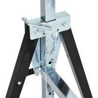 DURHAND Sägebock, Arbeitsbock, Hohenverstellbar, Faltbar, Metall, Schwarz, 68 x 56 x 80-130 cm, Belastbarkeit 200kg(m-8)