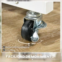 HOMCOM Perchero de Ropa con Ruedas Tendedero Vertical con 2 Alas Plegables 2 Rieles Colgantes 2 Estantes 153x43,7x171cm Blanco(m-5)