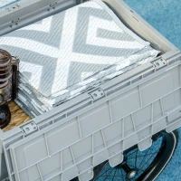 HOMCOM Remorque à vélo avec coffre de rangement amovible et pliable de 65L, charge maximale de 40KG(m-7)