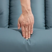 HOMCOM Poltrona Relax Reclinabile Alzapersone Elettrica con Telecomando e Poggiapiedi, 80x94x104cm Azzurro(m-8)