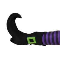 HOMCOM Fliegende Hexe, Halloweendeko, verstellbarer Riemen, 90 x 34 x 170 cm(m-9)