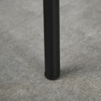 HOMCOM Set 4 Sgabelli Bassi e Rotondi in Metallo e Tessuto Effetto Velluto, 41.5x41.5x46 cm, Nero(m-9)