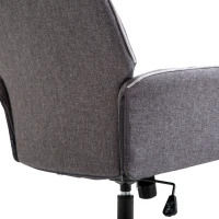 HOMCOM Bürostuhl mit Wippfunktion Drehstuhl Home-Office-Stuhl höhenverstellbarer Schreibtischstuhl Computerstuhl Arbeitsstuhl mit Armen 360°-Drehräder Schaumstoff Dunkelgrau 66 x 69 x 89,5-97 cm(m-8)