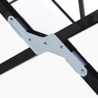 Outsunny Double Camping Cot Bed, with Bag - Black(m-8)