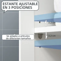 kleankin Armario Auxiliar de Baño Estilo Moderno con 1 Cajón 2 Puertas y Estante para Lavabo Ducha  60x30x80 cm Blanco(m-5)