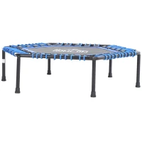 HOMCOM Fitness-Trampolin, Trampolin für Joga, Gartentrampolin, Stahl+Kunststoff, Blau, Ø105 x 26H cm(m-10)