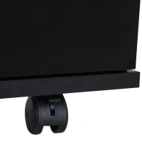 HOMCOM Cajonera de Oficina y Hogar tipo Archivador de Madera Móvil con Ruedas y 2 Cajones 41x39x58cm Negro(m-7)