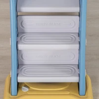 AIYAPLAY Tobogán para Niños 18-48 Meses Tobogán Infantil para Interior y Exterior 145x45x63 cm Azul y Gris(m-8)