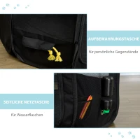 PawHut Freigehege, Welpenauslauf, klappbar, Deck- und Bodenplane, Stahlrahmen, Cremeweiß+Schwarz, 118 x 118 x 62 cm(m-7)