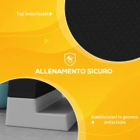 SPORTNOW Stepper ad Altezza Regolabile con Gradini Rimovibili e Fondo Antiscivolo, in ABS, 97x36x15/20/25 cm, Grigio(m-6)