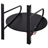 HOMCOM Punching Ball Poire de Vitesse Boxe avec Support Plateau tournant + Pompe en bois Hauteur Réglable Acier revêtement synthétique Rouge Noir(m-7)