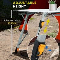 Outsunny 3 Piece Folding Camping Table and Chairs Set, Backpacking Chairs with Portable Table(m-7)