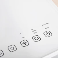 HOMCOM Aire Acondicionado Portátil 8000Btu 4 en 1 Refrigerador Ventilador Deshumidificador 2 Velocidades con Pantalla LED Control Remoto Temporizador Silencioso 900W para 13-18 m² 38x35x70,5 cm Blanco(m-9)