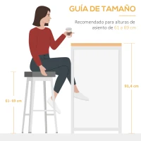 HOMCOM Mesa de Bar Extensible con 3 Estantes de Almacenamiento y Marco de Metal para Cocina Comedor 120x76x91,4cm Marrón(m-7)