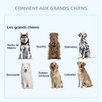 PawHut Cage pour chien animaux cage de transport sur roulettes 2 portes verrouillables plateau amovible 92 x 62 x 75 cm noir(m-7)
