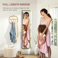 HOMCOM 157 x 37cm Elegant Full-Length Mirror - Black/Gold-Tone(m-4)