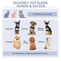 PawHut 2 in 1 Haustiertreppe Schlafhöhle 3-stufige Hunderampe Katzentreppe mit Kissen Hundetreppe Tiertreppe mit rutschfestem Teppich für kleine Hunde und Katzen Plüsch Weiß 60 x 43 x 51 cm(m-7)