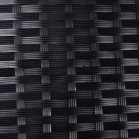 Outsunny Columpio Balancín Jardín de Ratán de 3 Plazas con Techo Ajustable y Cojín Desenfundable con Cremallera para Terraza Balcón Exterior Carga 360 kg 198x124x179 cm Negro(m-8)