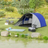 HOMCOM Glacière électrique portable avec 2 zones - contenance 40 L, lumière LED, 12/24 V DC et 100-240V AC, jusqu'à -20°C(m-9)