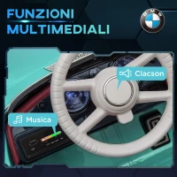 HOMCOM Macchina Elettrica per Bambini a 2 Porte con Licenza BMW 507, con Clacson e Telecomando, 115x55x47 cm, Verde(m-7)