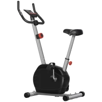 SPORTNOW Quiet Exercise Bike with 8-Level Magnetic Resistance and Heart Rate Sensor, for Home Gym, Grey and black(m-11)