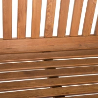 Outsunny Balancelle de Jardin 3 Places Toit imperméabilisé 2 tablettes Support 1,9L x 1,3l x 1,85H m Charge Max. 360 Kg Bois de pin Vert(m-9)