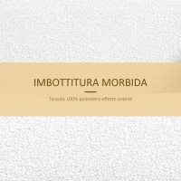 HOMCOM Poltrona a Dondolo Imbottita in Poliestere e Legno di Pioppo, 60x76x74 cm, color Legno e Crema(m-5)