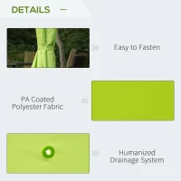 Outsunny 3 x 3(m) Garden Gazebo, Outdoor Gazebo Canopy Shelter with Curtains and Steel Frame for Lawn, Yard and Deck, Green(m-6)