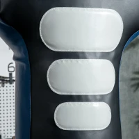 SPORTNOW Boxdummy, freistehend, höhenverstellbar, schwerer Standfuß, Kunstleder, schwarz+grau+blau, 55 x 55 x 178-207 cm(m-7)